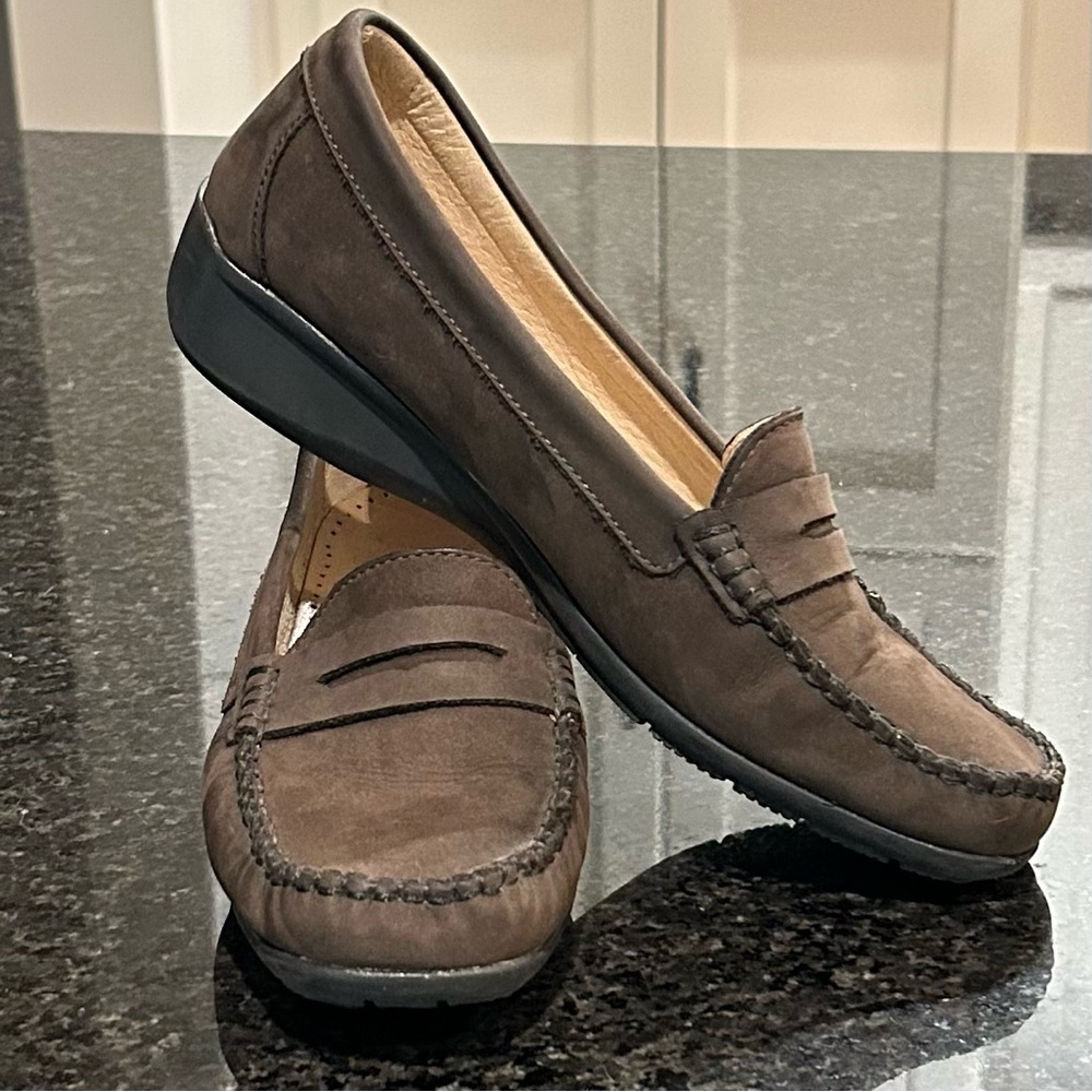 EUC Hirica Leather Penny Loafers Made in France
